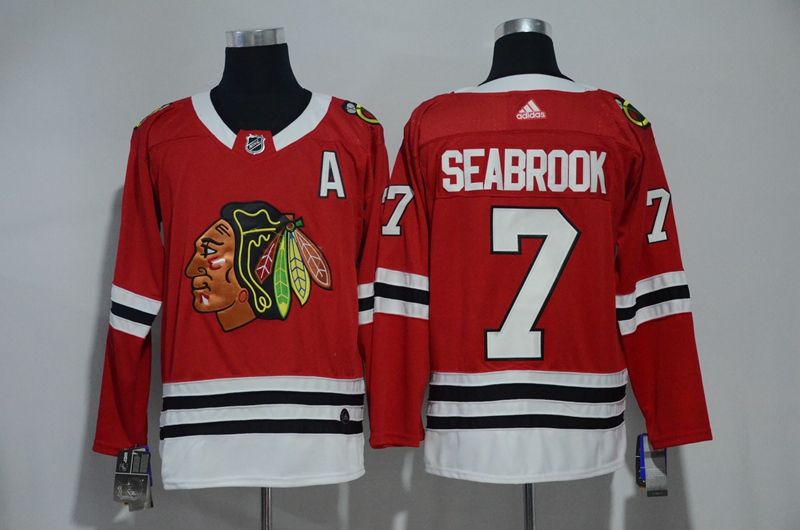 Men Chicago Blackhawks #7 Seabrook Red Hockey Stitched Adidas NHL Jerseys->st.louis blues->NHL Jersey